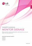 Owner`s Manual - Monitory wielkoformatowe LG