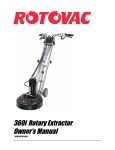 360i Rotary Extractor Owner`s Manual