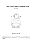 MEGA BEAM230 MOVING HEAD LIGHT User manual