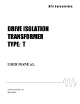 DRIVE ISOLATION TRANSFORMER TYPE: T