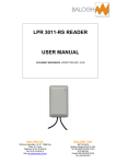 User Manual LPR 3011-RS EN