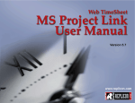 Web TimeSheet MS Project Link 5.7 User Manual