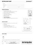 SPECIFICATION SHEET lumentouch™