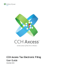 CCH Axcess Tax Electronic Filing