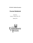 Course Notebook - The University of Tulsa