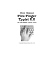 User Manual 2.2.cwk - The one handed typing tutor. Learn to touch