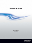 CHRISTIE ROADIE HD+35K Manufacturer Product Set Up Guide