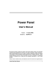 Power Panel User`s Manual
