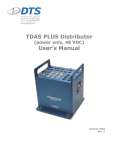 TDAS PLUS Distributor User`s Manual