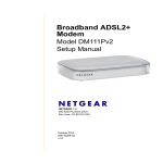 Broadband ADSL2+ Modem Model DM111Pv2 Setup