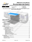 Eclipse Patio Awning OEM Installation Manual