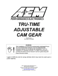 TRU-TIME ADJUSTABLE CAM GEAR