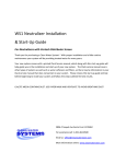 WS1 Neutralizer Installation & Start-Up Guide