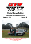 Club Newsletter - GTR Torana XU1 Car Club Inc