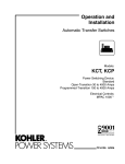 Operation Manual, Model KCT/KCP ATS (TP