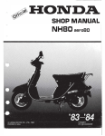 Honda NH80 1983 Service Manual
