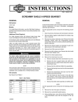 Screamin` Eagle 6-Speed Gearset Instruction Sheet - Harley