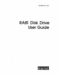 RA81 . Disk Drive User Guide