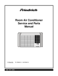 Room Air Conditioner Service and Parts Manual