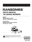 PARTS MANUAL 700 SERIES MOWERS