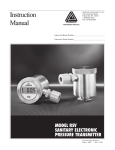 Manual: Model RSV Sanitary Electronic Pressure Transmitter