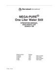 MEGA-PURE ® One Liter Water Still