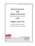 SERVICE MANUAL FOR MODEL WPP-531-FD