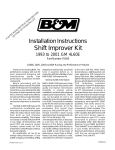 B&M® Shift Improver Kit™ Installation Instructions