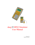 daeg SPO2 Simulator User Manual
