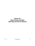 Model 570 Spectroscopy Amplifier Operating and Service Manual