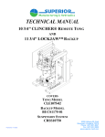 technical manual 10 3/4" clincher® remote tong