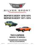Installation Manual - Silver Sport Transmissions