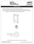 Corbin Russwin IN120 Mortise Lock Installation Instructions