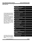 2004 FORESTER SERVICE MANUAL QUICK REFERENCE INDEX
