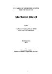 Mechanic Diesel - Directorate General of Employment & Training