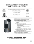 installation operation and service manual