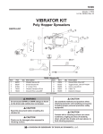 PL/II Vibrator Kit Poly Hopper Spreaders Serial #0905