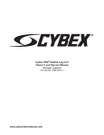 Cybex VR3® Seated Leg Curl Owner`s and Service Manual Strength
