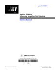 E1446A Summing Amplifier/DAC Module Service Manual