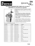 183 RANGE PRESSURE FEED TANKS with and without