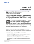 Coolant Refill Instruction Sheet