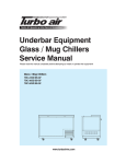 Underbar Equipment Glass / Mug Chillers Service Manual