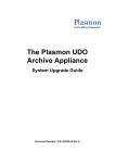 The Plasmon UDO Archive Appliance System Upgrade Guide