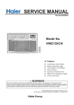 Haier Room Air, PTAC, Dehumidifier HWE15XCN Service Manual