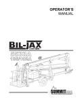 Biljax 5533 Operators Manual - Cobb Rental Service, Supplying