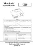 SERVICE MANUAL Multimedia LCD Projector