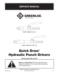 Quick Draw® Hydraulic Punch Drivers