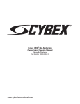 Cybex VR3® Hip Abduction Owner`s and Service Manual Strength