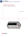 Keysight Agilent HP 34401A Datasheet