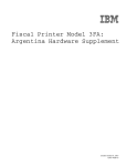 Fiscal Printer Model 3FA: Argentina Hardware
